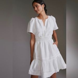 White linen Somerset dress EUC size M
